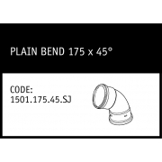 Marley Solvent Joint Plain Bend 175 x 45° - 1501.175.45.SJ